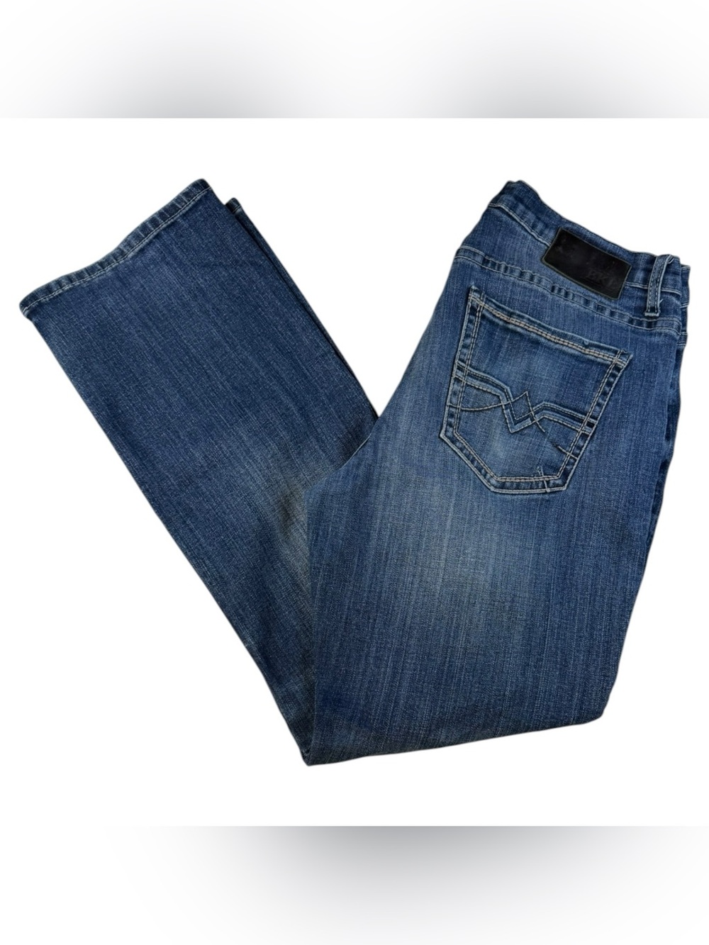BKE Men’s Dark Blue Straight Jeans